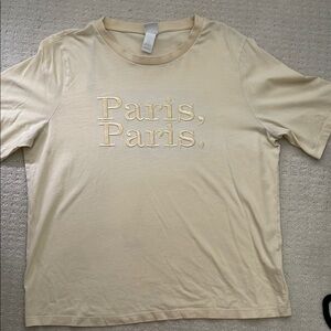 H&M butter yellow Paris T-Shirt